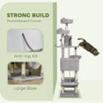 thumbnail image 4 of PawHut 81" Large Cat Tree w/ Scratching Posts, Condos, Beds, Hammocks, Jumping Platforms, Toy Balls, Rope Cat Toy, Light Grey, 4 of 7