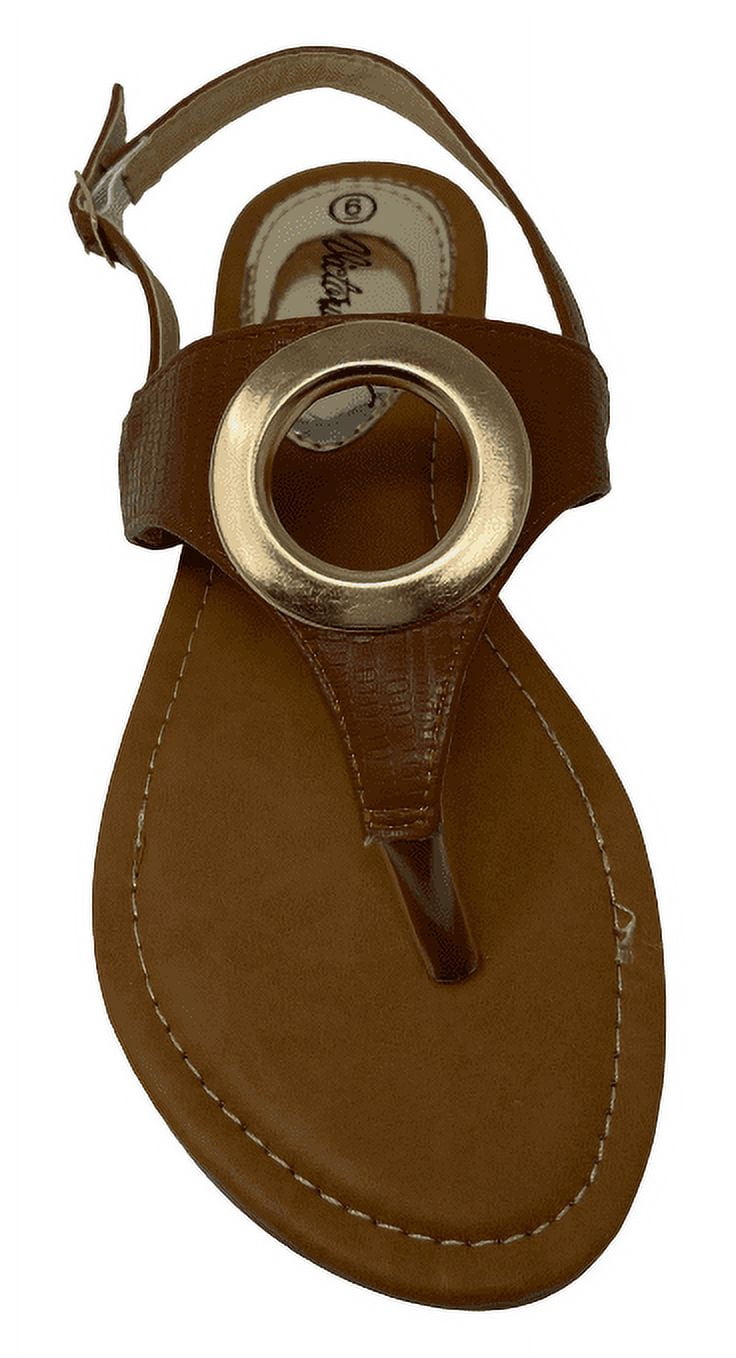 Victoria K Women's Gold Ring Sandals