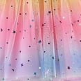 thumbnail image 4 of Godom Girls Denim Tutu Skirt 3T-10T Glitter Print Star Tulle Princess Party Dress,Pink, 4 of 7