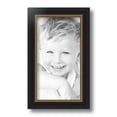 thumbnail image 2 of ArtToFrames 6x11 inch Black Velvet with Gold Picture Frame, Black MDF Poster Frame (4690), 2 of 7