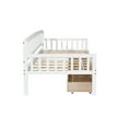 thumbnail image 3 of Twin Daybed with Storage, Pine Wood Sofa Bed with Slats, White Finish, 3 of 9