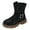 Black, variant on lnmuld Winter Boots for Girls Stylish Mid Heel Girls Boots with Comfortable Soft Sole Design for Big Kids Warm Mid Calf Tube Winter Footwear