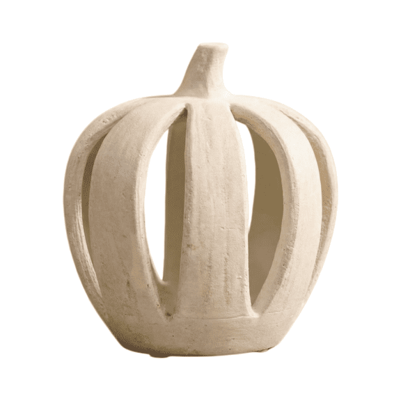 Fall Decorations Pumpkin Figurine,Hollowed Out Pumpkin‑styled Tabletop Ornament for Seasonal Desk Decor