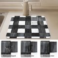 thumbnail image 6 of Abstract Black and White Stripe Diatomaceous Earth Water Absorbent Mat, Anti-Slip Rubber Backing, 23.6" x 19.7", 6 of 11
