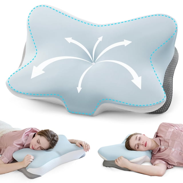 Almohada cervical SHJADE de espuma viscoelástica ortopédica ajustable