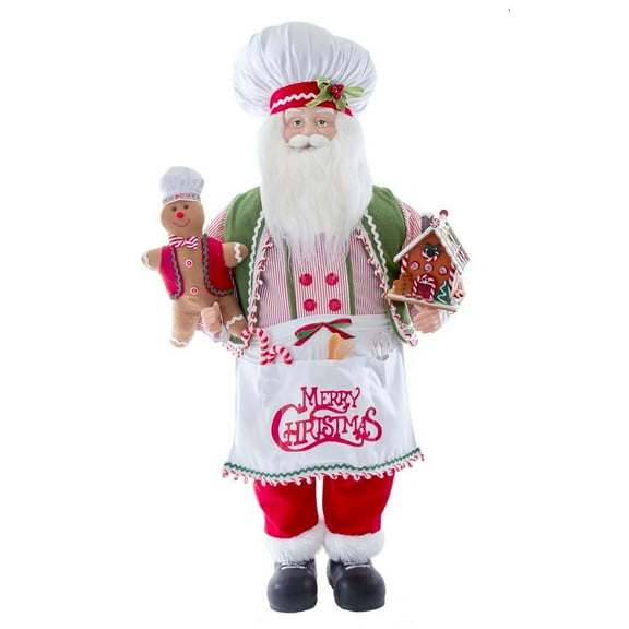 Kurt S. Adler Kurt Adler 40-Inch Christmas Chef Santa with Gingerbread