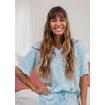 thumbnail image 6 of Calypsa Women's and Women's Plus Extra Soft Short Sleeve V-Neck Lounge Top, 6 of 10