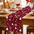 thumbnail image 5 of Red Christmas Snowflakes Table Runner 72 Inches Long Farmhouse Dress Scarves, Winter Xmas Pine Tree Plant Dining Tablerunner for Coffee Table/Kitchen Island/Party Décor, 13" x 72", 5 of 8