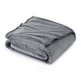 thumbnail image 1 of Manta polar para cama, tamaño doble, gris, 300 g/m², ligera, 1 of 7