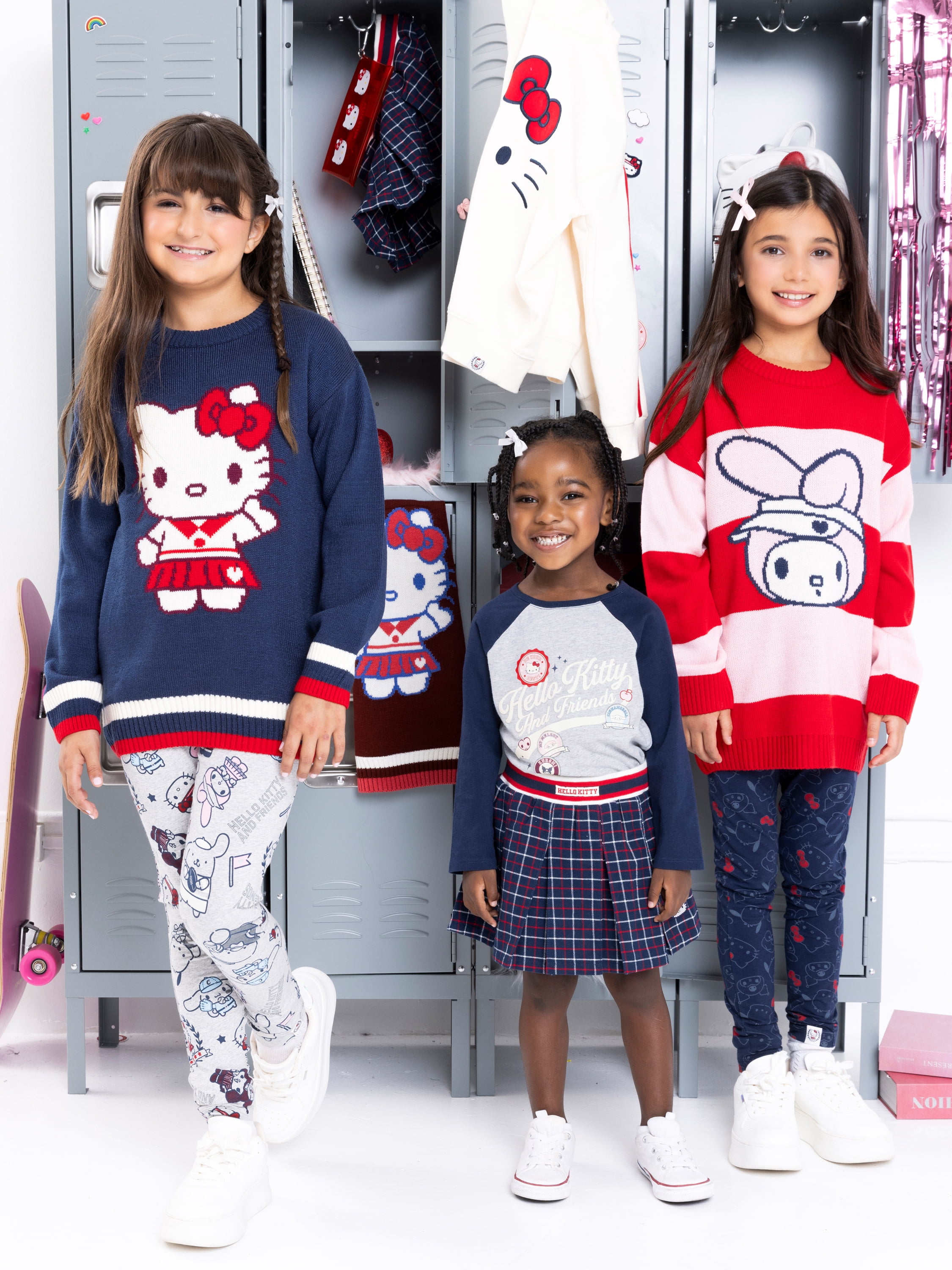 Wonder Nation Hello Kitty Baby and Toddler Girls Cotton Graphic Tee with Long Sleeves, Sizes 12M-3T