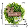 thumbnail image 3 of MORESEC under $5 Simulated Peony WreathSimulation Peony Flower Wreath for Door, Wall, Window Decoration, Artificial Greenery Wreath with Eucalyptus Leaves, All Weather Outdoor and Indoor Decor, 3 of 9
