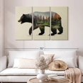 thumbnail image 2 of Elephant Stock The North American Black Bear Wall Art - Horizontal Multi Panel Canvas - Living Room Wall Decor - Animal Multi Panel - Blue And Green Decor By Davies Babies - 50" x 32", 2 of 4