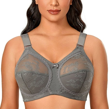 

Women s Plus Size Minimizer Sleep Unlined Full Coverage Lace Wirefree Bra 50A