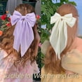thumbnail image 4 of Wattne Adult Hair Bows Hair Barrettes, Purple White Pink, 3 ct, 4 of 6