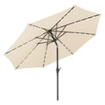 thumbnail image 3 of Ainfox 10ft Patio Umbrella Outdoor Solar Powered with LED Lights,One Center Light and 8 Sturdy Ribs,Khaki, 3 of 10