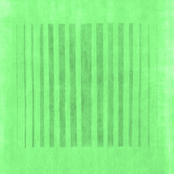 Ahgly Company Indoor Square Solid Emerald Green Modern Area Rugs, 4' Square