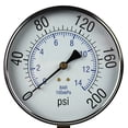 thumbnail image 5 of Large 4.5" 200 PSI Air Compressor Tank Pressure Gauge 1/4" Male NPT Threads, 5 of 7