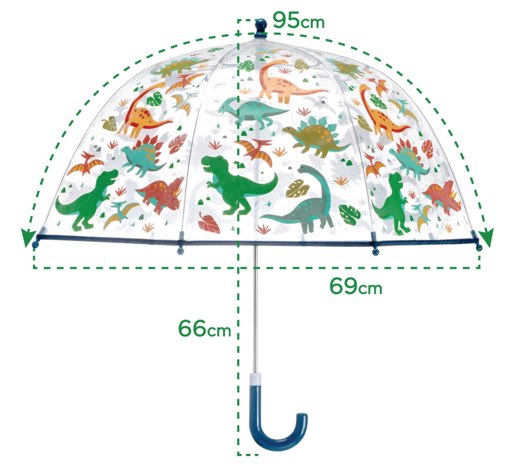 Stephen Joseph, Clear Color Changing Umbrella for Toddlers, Kids Weather Protection, Construction