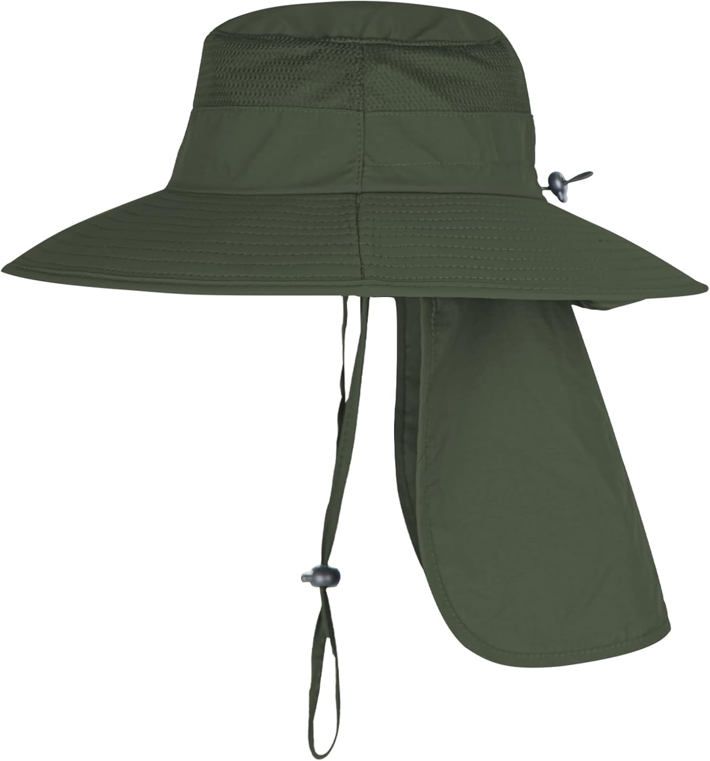 Stcylzfu Breathable UPF 50+ Fishing & Safari Hat with Wide Brim and Protective Neck Flap for Extended Sun Exposure