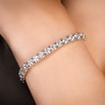 thumbnail image 5 of Gem Stone King 18.00 Cttw Round White Moissanite Tennis Bracelet for Women | 925 Sterling Silver | Round 5MM | 7.25 inch | Fine Jewelry Gifts for Women Mom Wife Her, 5 of 7