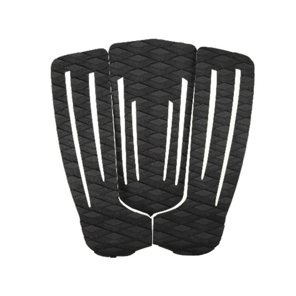 Yuarrent Almohadilla de tracción para cubierta, 3 uds., tabla de surf EVA, alfombrilla para pies, almohadillas resistentes, deportes, surf, Deportes acuáticos Negro