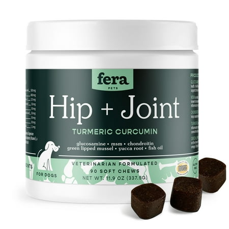 UPC: 0862911000315 | Fera Pet Organics Hip and Joint Soft Chews for Dogs Natural Glucosamine and Omega-3 Supplement