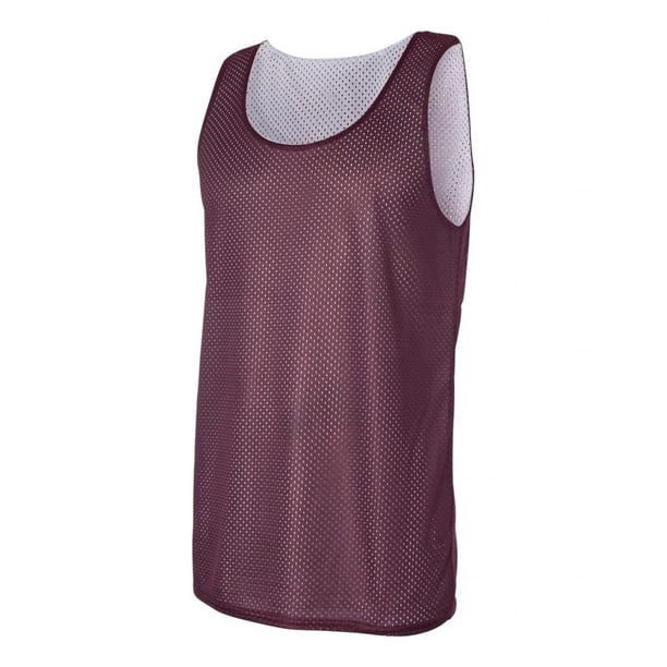 Badger - Tanque reversible de Mesh Pro - Maroon / Blanco - Pequeño Badger Camiseta sin mangas