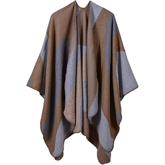 PIKADINGNIS Women Shawel Wraps Office Beach Poncho Opean Front Sweaters Coat Long Scarf Blanket