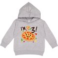 thumbnail image 2 of Inktastic I'm Three Pizza Birthday Party Toddler Hoodie, 2 of 4