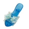 thumbnail image 2 of Girls Jelly Sandals Princess Shoes Kids Heels Plastic Bow Decor for Birthday Party Cosplay Dress Up, 2 of 9