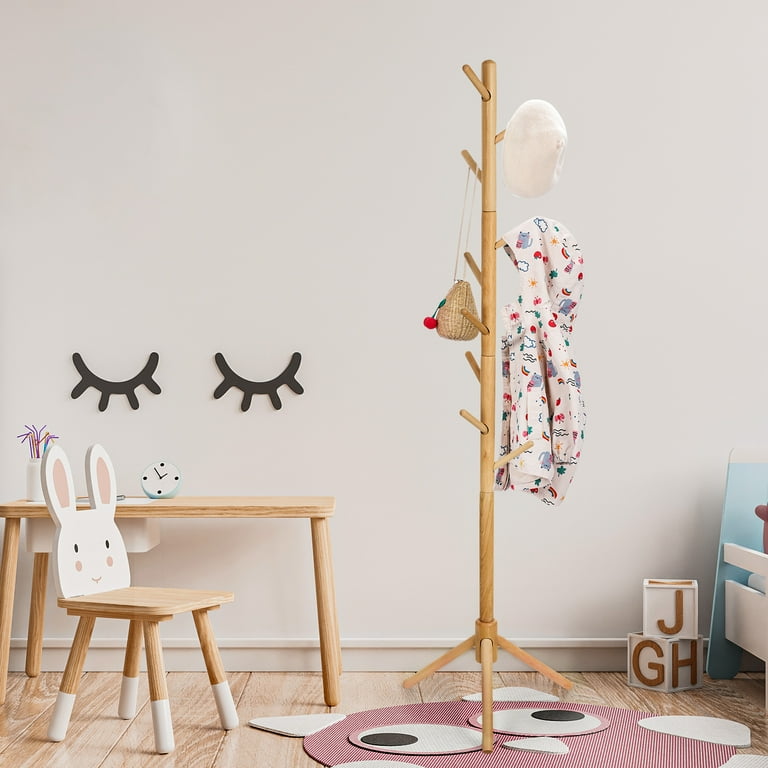 VigorPro Kids Coat Rack Stand Hooks,Freestanding Clothes Tree