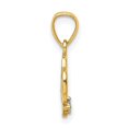 thumbnail image 7 of 10k Yellow Gold CZ Heart Charm Pendant, 7 of 7