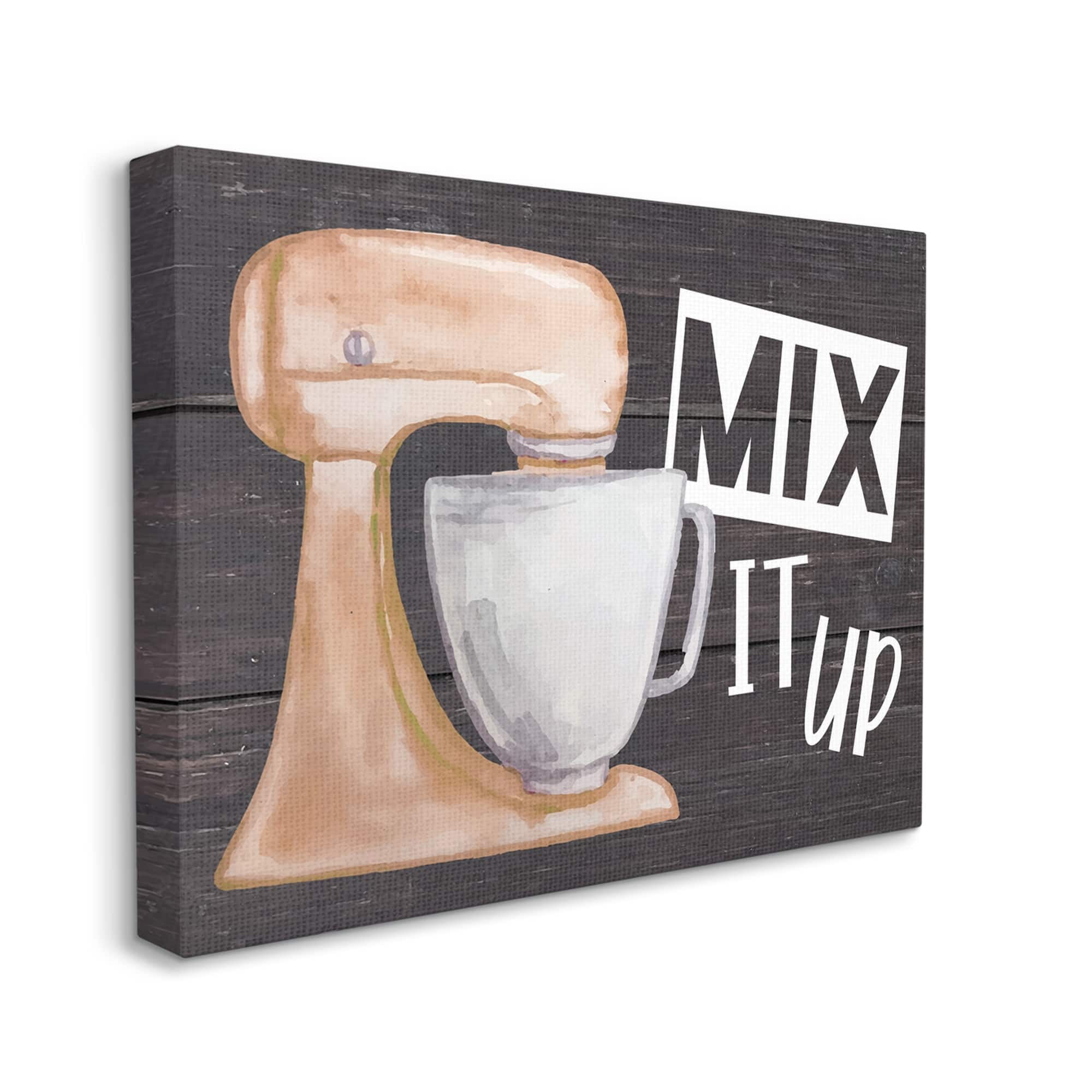 Stupell Mix It Up Kitchen Mixing Baking Food & Beverage Painting Gallery Wrapped Canvas Print Wall Art