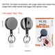 thumbnail image 5 of Paquete de 2 portatarjetas retráctiles de alta resistencia, portatarjetas de identificación de metal con llavero con clip para cinturón para llavero de tarjeta de nombre Namotu YZY1469, 5 of 7