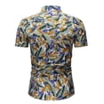 thumbnail image 3 of LSLJS Mens Casual Cardigan à Manches Courtes Col Rabattu T-Shirt Blouse Tops, 3 of 5