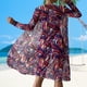 thumbnail image 1 of Traje de baño Conjunto de bikini para mujer Trajes de baño sexy de 3 piezas con cubierta de manga larga (Azul marino S) Kuymtek Azul marino T S para Mujer, 1 of 6