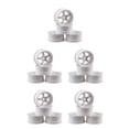 thumbnail image 1 of Shengyu 4 Pieces52mm Elastic *RC Car Tires Wheel Rims Hub Running Racing Drifting Tyres On-road Crawer Assembly Accessories Five Star/White 5Set, 1 of 6