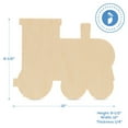 thumbnail image 4 of Train Wood Cutouts 12-inch, Pack of 1 Unfinished Wood Crafts Blank, Wooden Shapes for Crafts & Party Decor, by Woodpeckers, 4 of 6