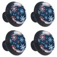 thumbnail image 2 of 4 Pcs Christmas Snowflakes Knobs for Kitchen Cabinet Cupboard Dresser Bookcase Drawer Pulls Handles Round Home Decor, 2 of 8