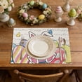 thumbnail image 6 of NWOKYZGH 1Pc Bunny Egg Flower Easter Placemats, 12x16 Inch Seasonal Spring Table Mats for Party Kitchen Dining Decoration, 6 of 6