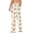 thumbnail image 4 of Men's Pajama Bottoms Monkey and Banana Men's Cotton Pajama Pants Men's Loose Printed Pajama Pants Casual Pants with Pockets, 4 of 6