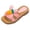 Light Pink, variant on Toddler Girls Sandals Cute Flower Square Open Toe Slip on Flat Shoes Dress Summer Casual Slides Footwear Light Pink 13 Little Kid