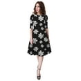 thumbnail image 4 of New Letter Christmas Digital Printing Women's Autumn Dress Mid Sleeve Round Neck Dress Fashion Casual Skirt, 4 of 6