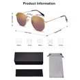 thumbnail image 5 of KWATE Square Polarized Sunglasses for Women Men Small Hexagonal Polygon Mirrored Lens, 5 of 5