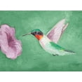 thumbnail image 2 of Ludwig, Alicia 18x15 White Modern Wood Framed Museum Art Print Titled - Fresco Hummingbird II, 2 of 4