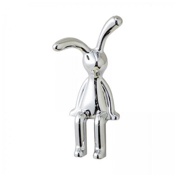 2x Bonita Estatua de Conejo, Figuras de Animales, Decorativos Suaves, Regalos de Cumpleaños, Decoración de Mesa, Escultura para El Hogar Y La 2 piezas