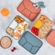 thumbnail image 1 of Caja Bento para adultos para el almuerzo a prueba de fugas - Caja de preparación de comidas de silicona con 4 compartimentos, apta para microondas y lavavajillas, azul o roja, 8,26x6,3x2,28 pulgadas, 1 of 6