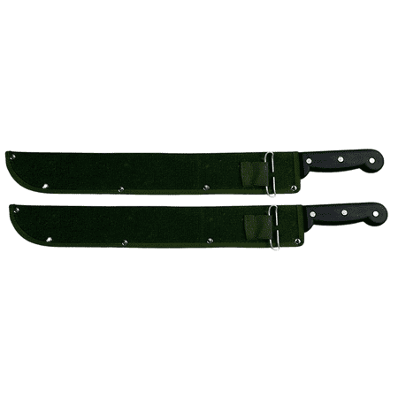 2 Pieces Set Machete Knife 18 Heavy Duty Heat Treated Steel Blade 24 Long Survival Knife
