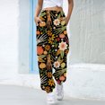 thumbnail image 2 of Pantalones de pierna ancha sueltos de cintura alta ajustados deportivos casuales de moda para mujer de Halloween Fridja alkflakhf35096, 2 of 5