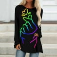thumbnail image 1 of Qertyioot Cadeau de la Saint-Valentin! Blouse Décontractée à Manches Longues et Col Rond pour Femmes, Imprimé St. Patrick, 1 of 5
